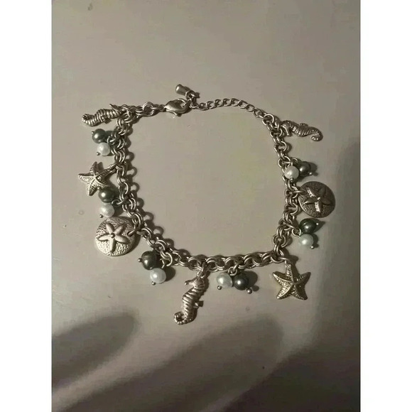 Under The Sea Gold Tone Charm Bracelet - Picture 1 of 5